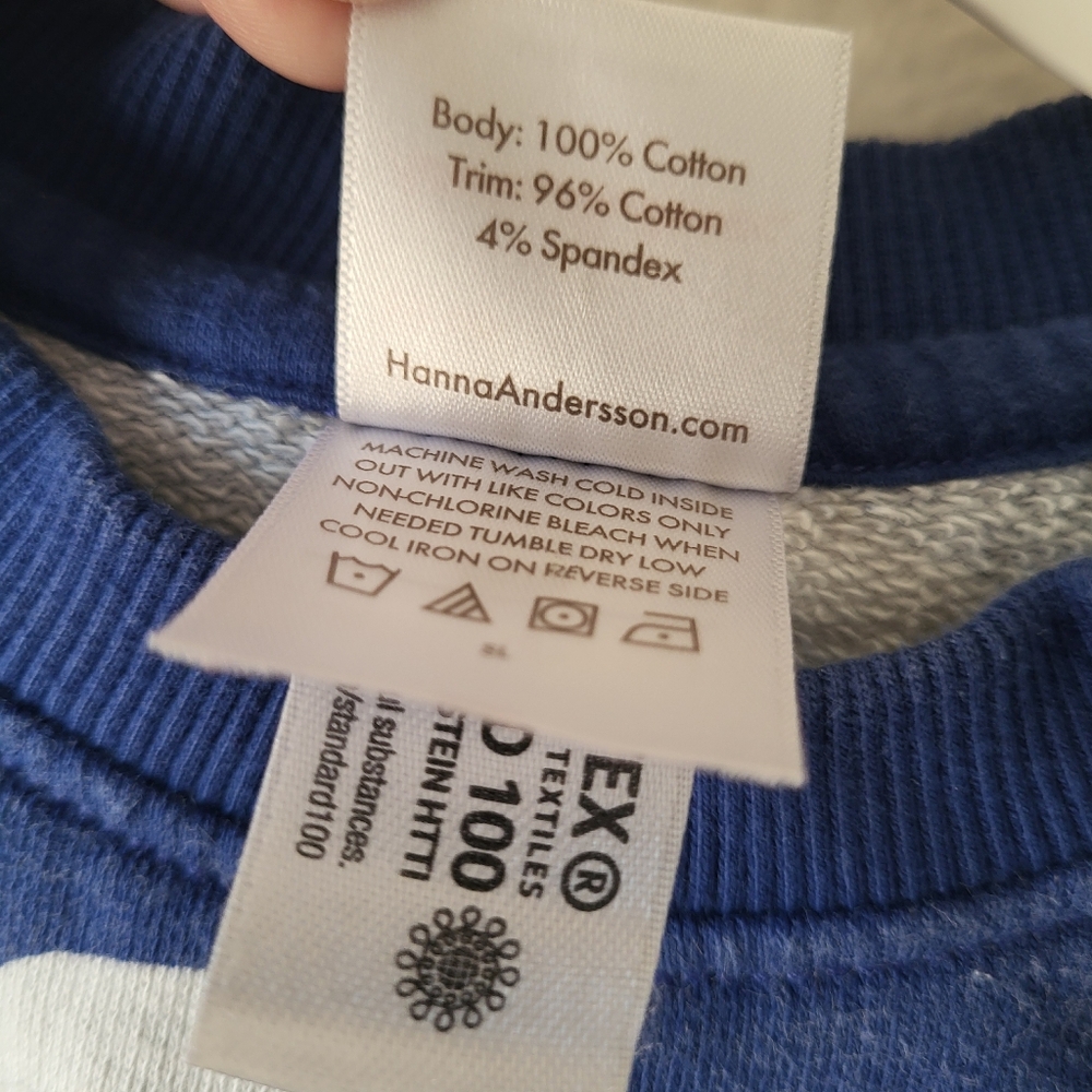 Hanna Andersson French Terry Panda Sweatshirt 80cm - Picture 6 of 6